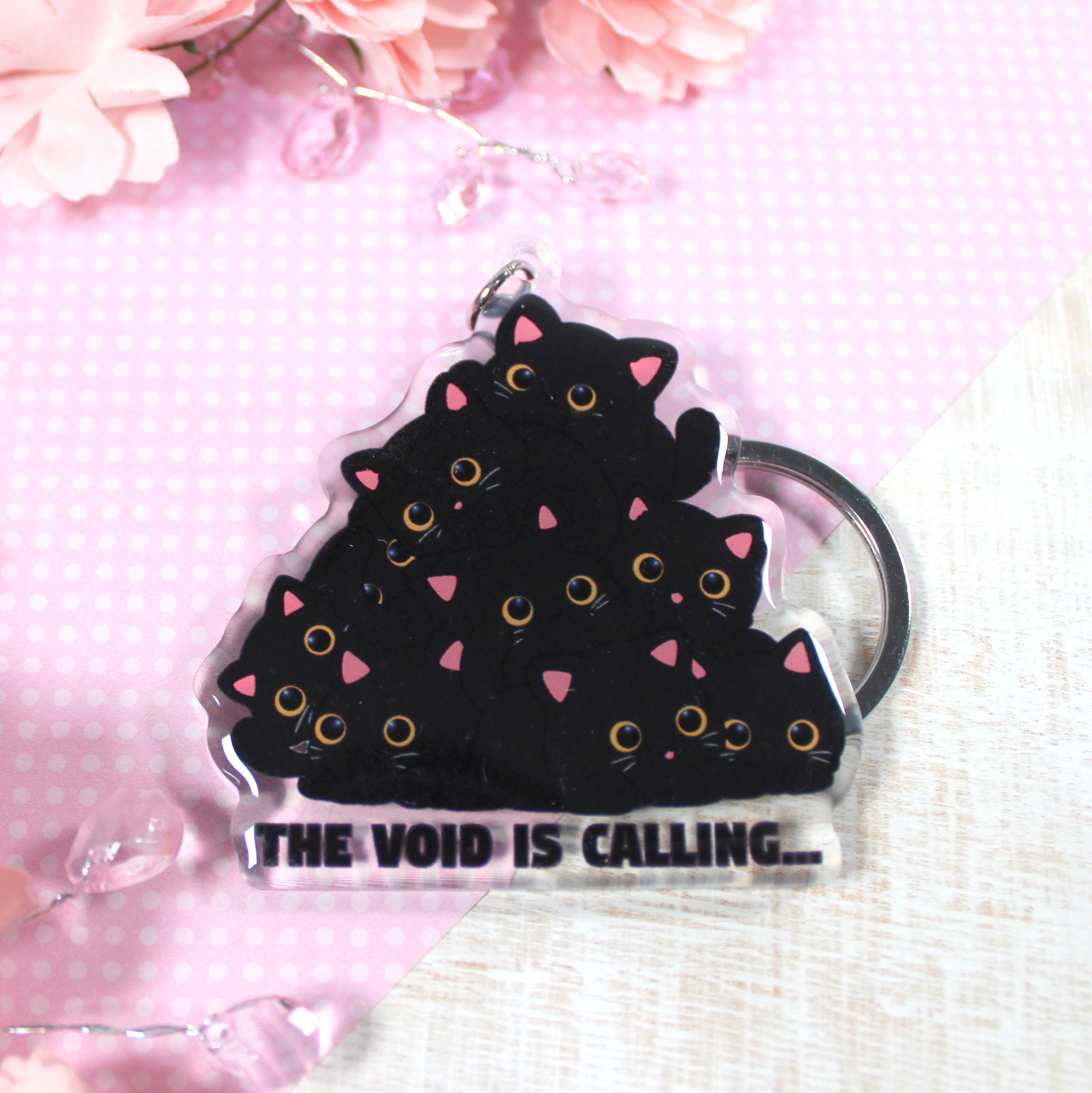 The Void Is Calling Adorable Back Cat Acrylic Charm