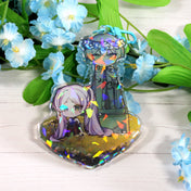 The Mage and her Statue Hero 4" Acrylic charm