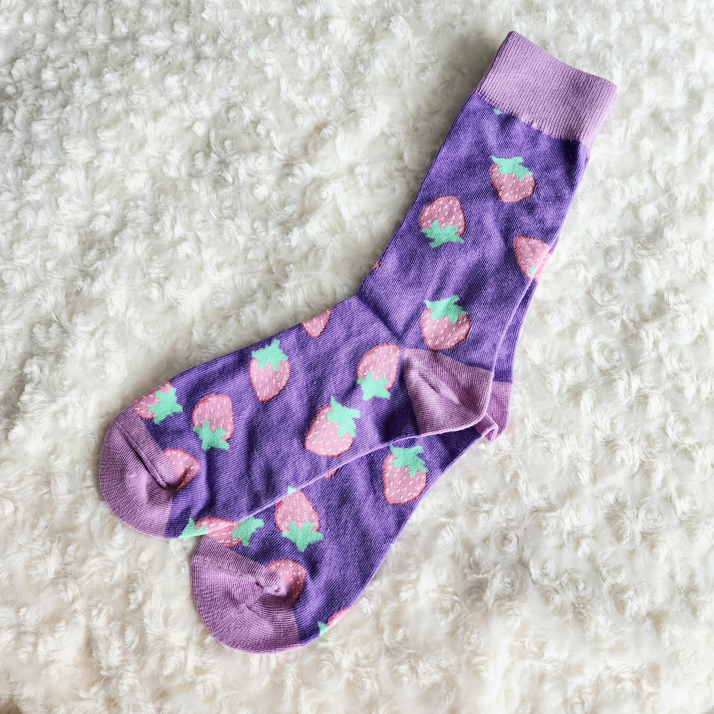 Cottagecore Strawberry Crew Socks