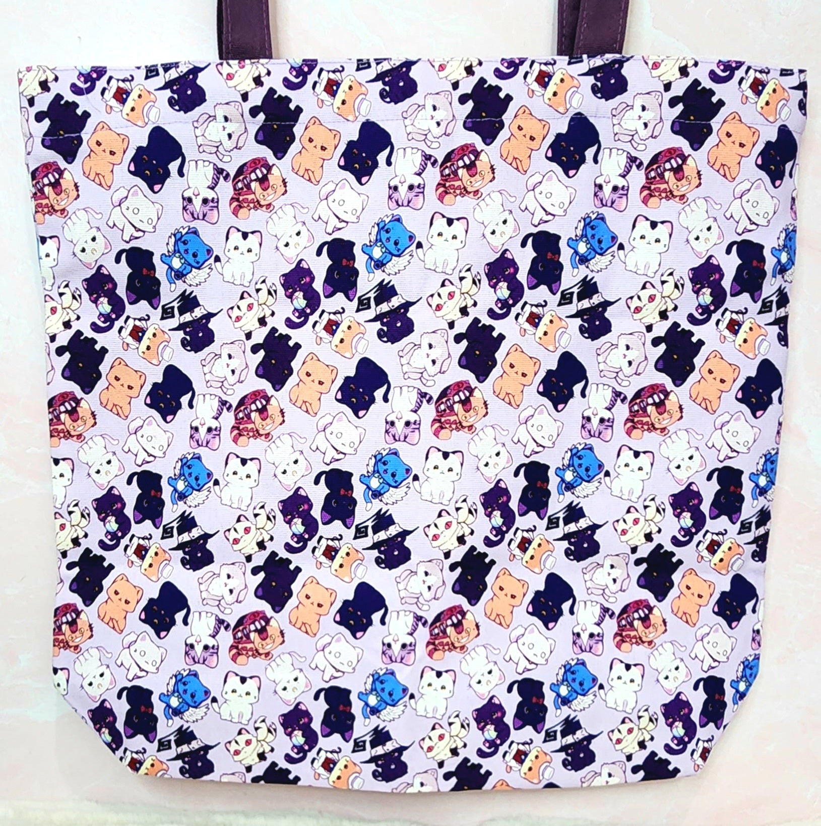 Your Favorite Cats Anime Inspired Double Side Printed Canvas Tote