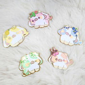 Adorable Fruit Cow Inspired Enamel Pins
