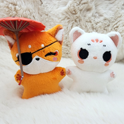 Heavenly Cuties Magnetic Plush Keychain Set