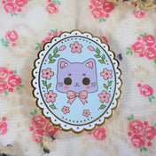 Kawaii Laced Catfe Portrait Enamel Pins