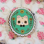 Kawaii Laced Catfe Portrait Enamel Pins
