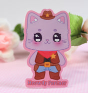 Meowdy Partner Chibi Megumi Inspired Vinyl 3" Sticker