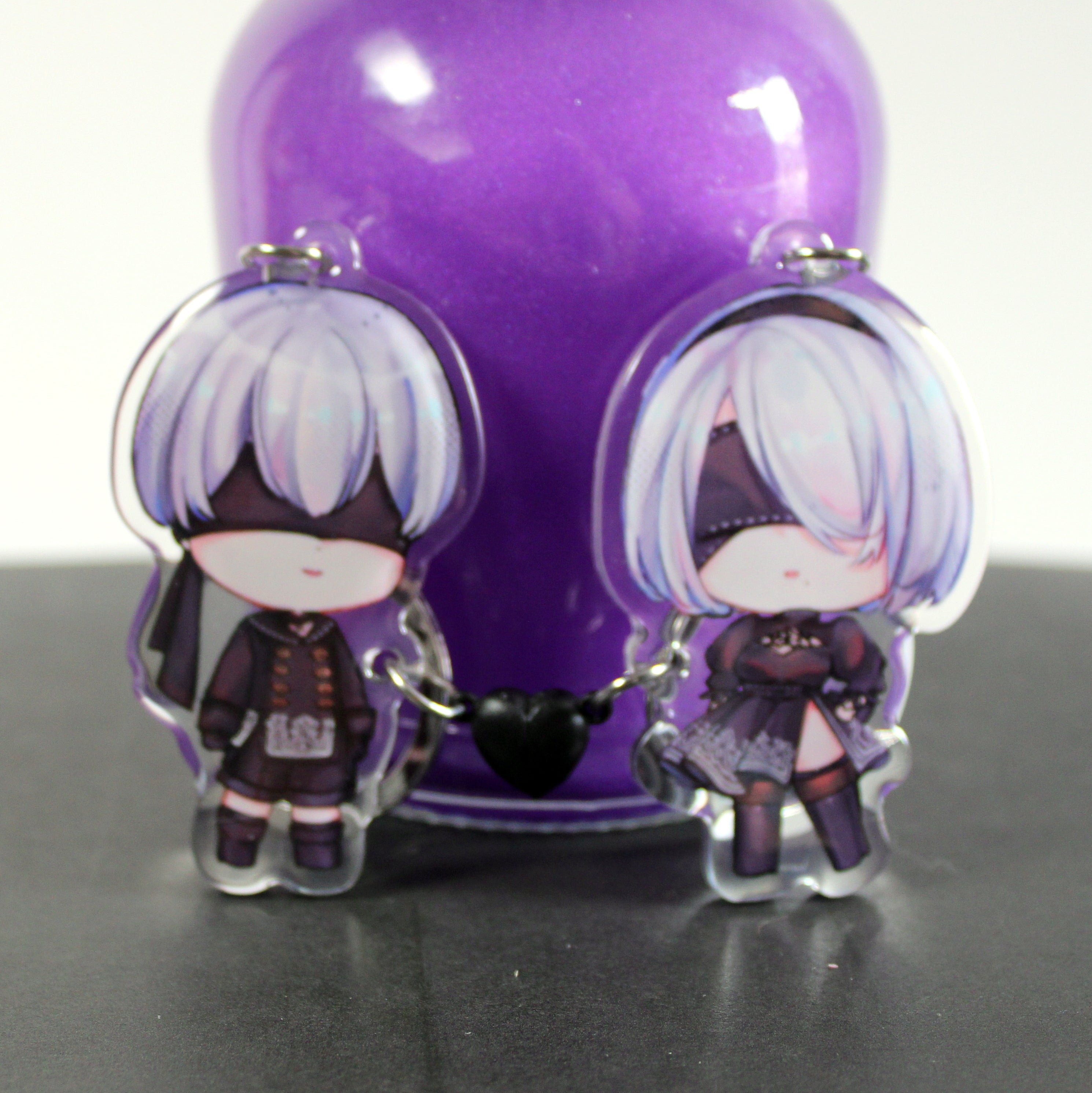 Heart Pair Automata Chibi Acrylic Charms