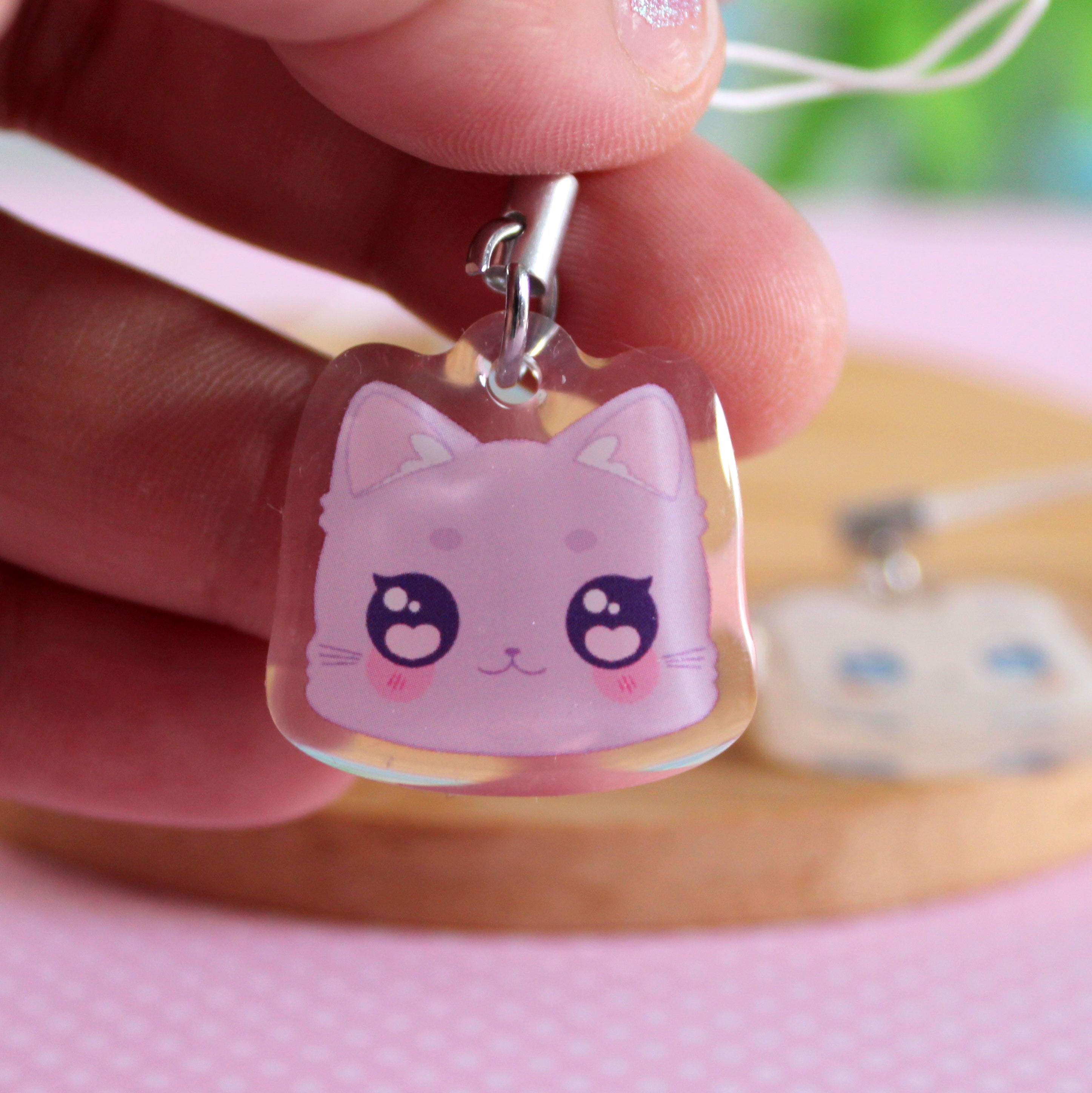 Adorable Catfe Friends 1" Acrylic Phone Strap Charms