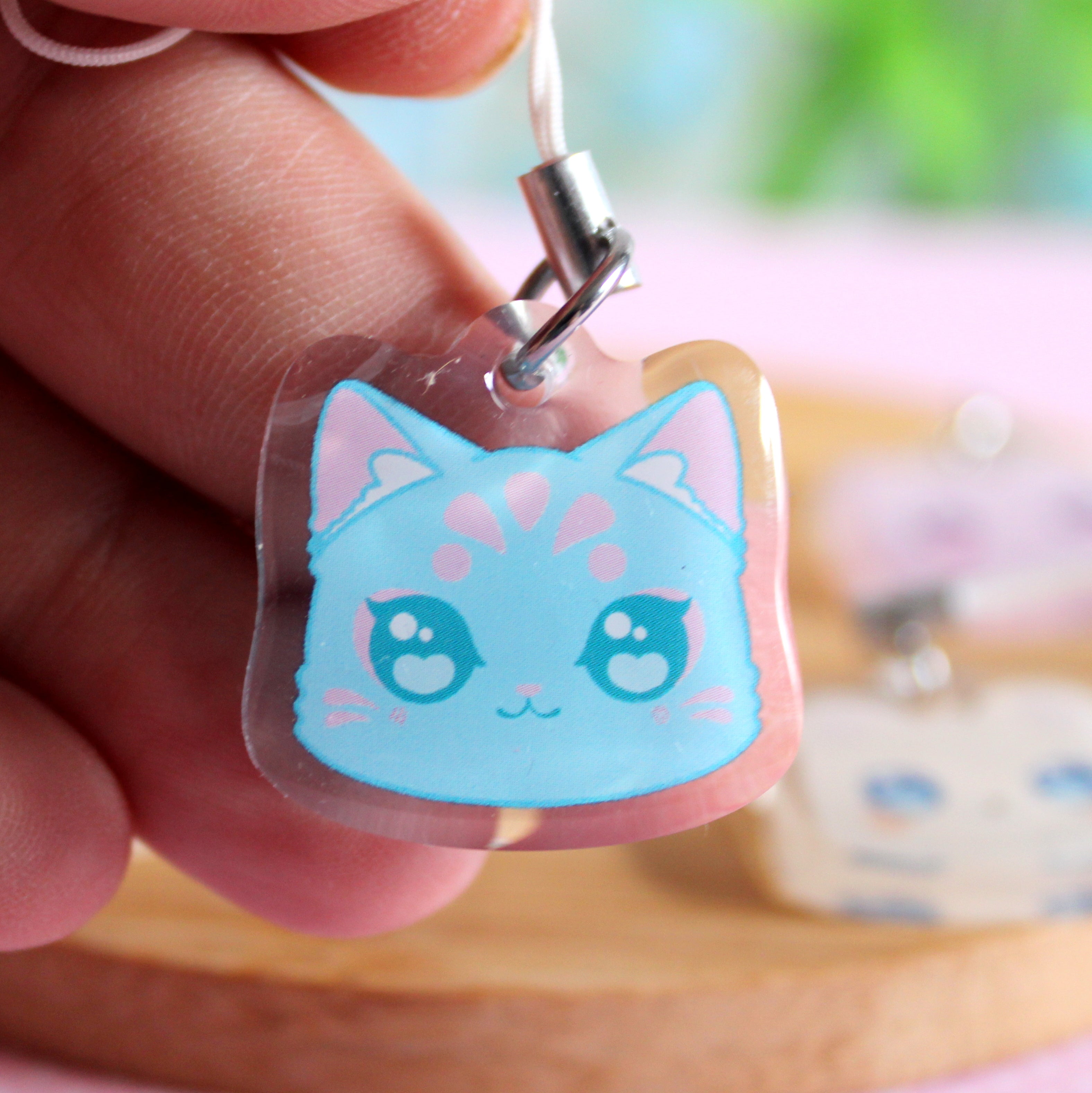 Adorable Catfe Friends 1" Acrylic Phone Strap Charms