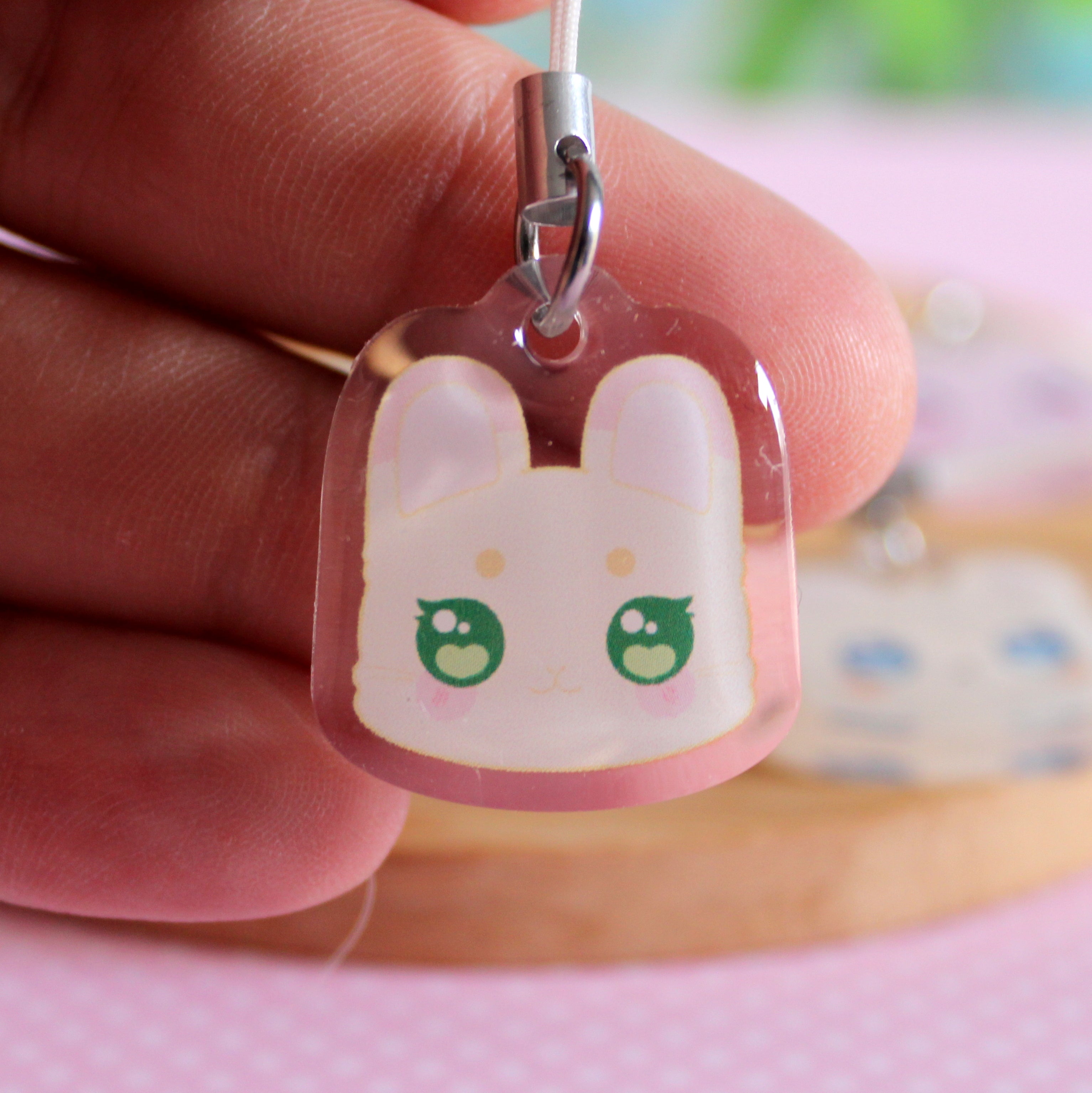 Adorable Catfe Friends 1" Acrylic Phone Strap Charms