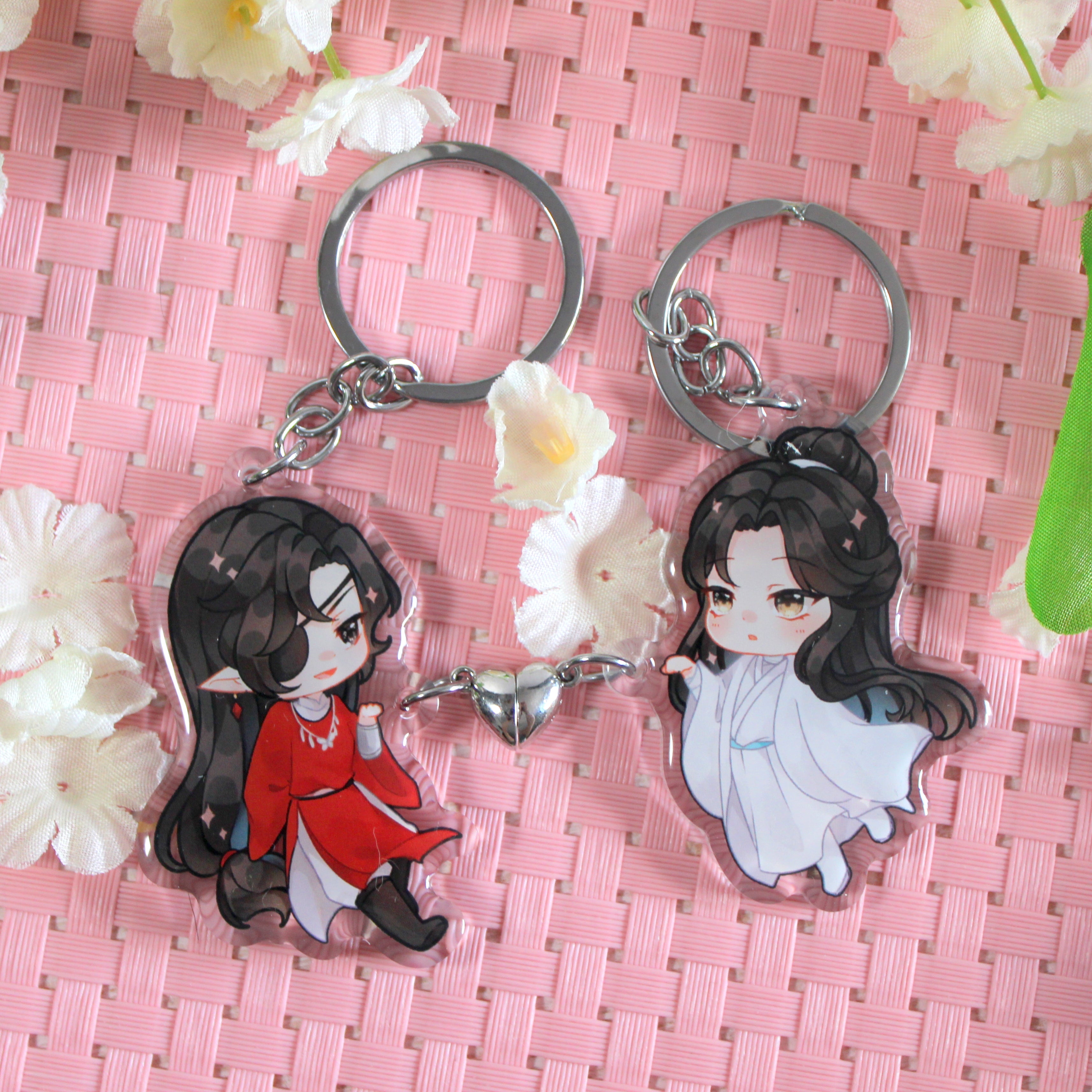 A Heavenly Heart Pair Chibi Acrylic Charms