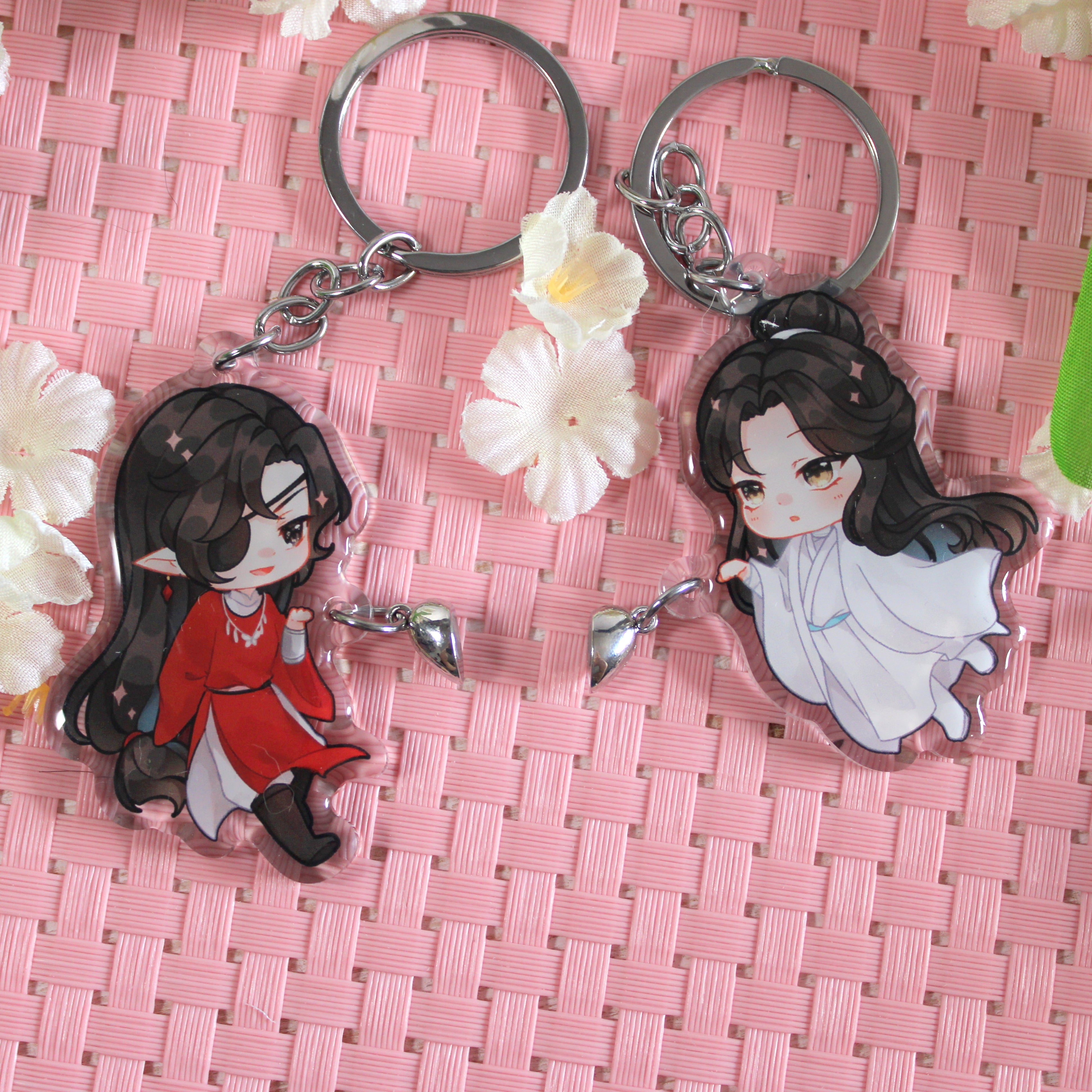A Heavenly Heart Pair Chibi Acrylic Charms