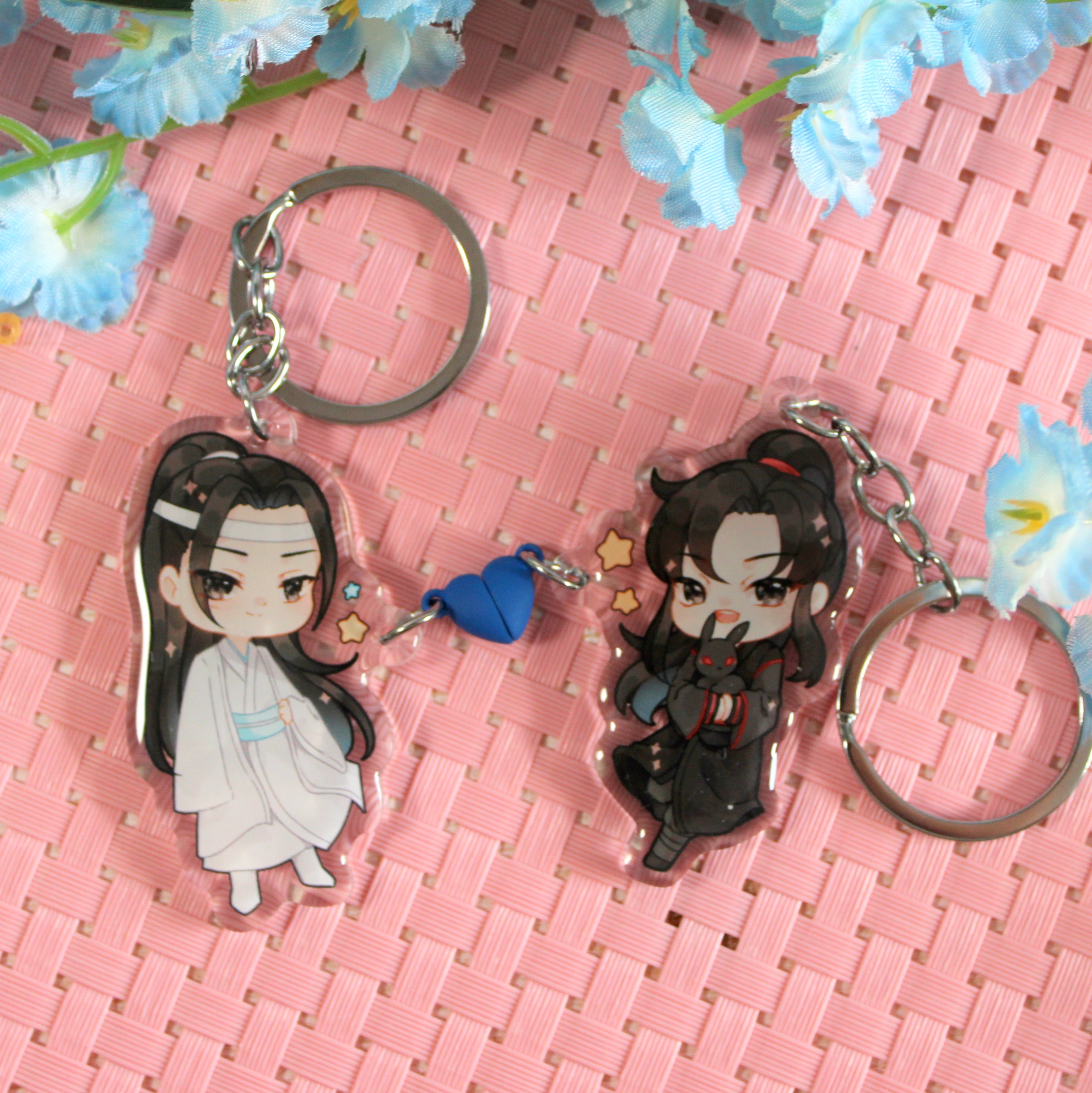 Demonic Lovers Heart Pair Chibi Acrylic Charms