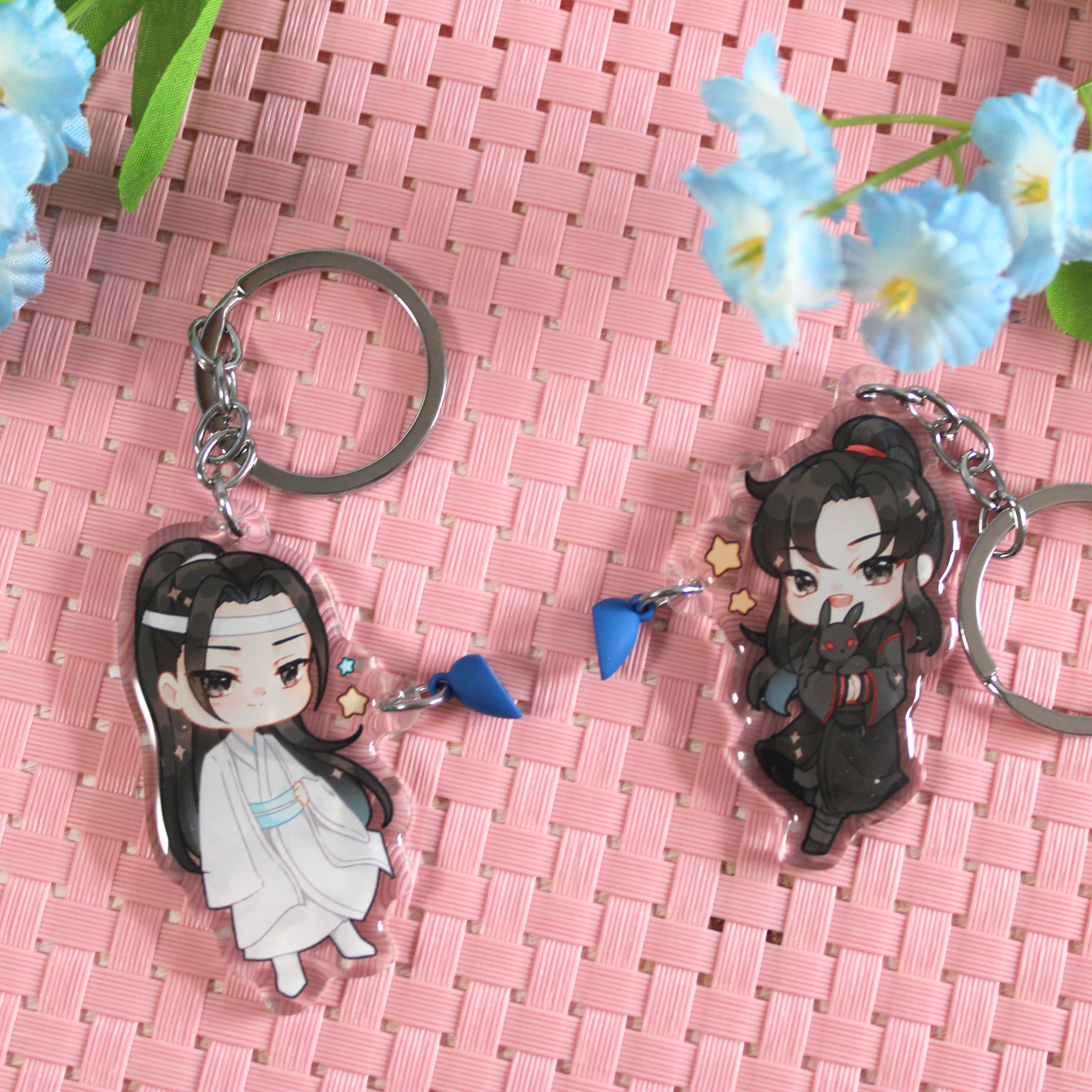 Demonic Lovers Heart Pair Chibi Acrylic Charms