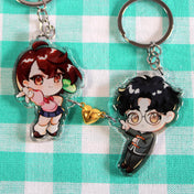 Heart Pair Aliens & Ghosts Chibi Acrylic Charms