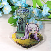 The Mage and her Statue Hero 4" Acrylic charm