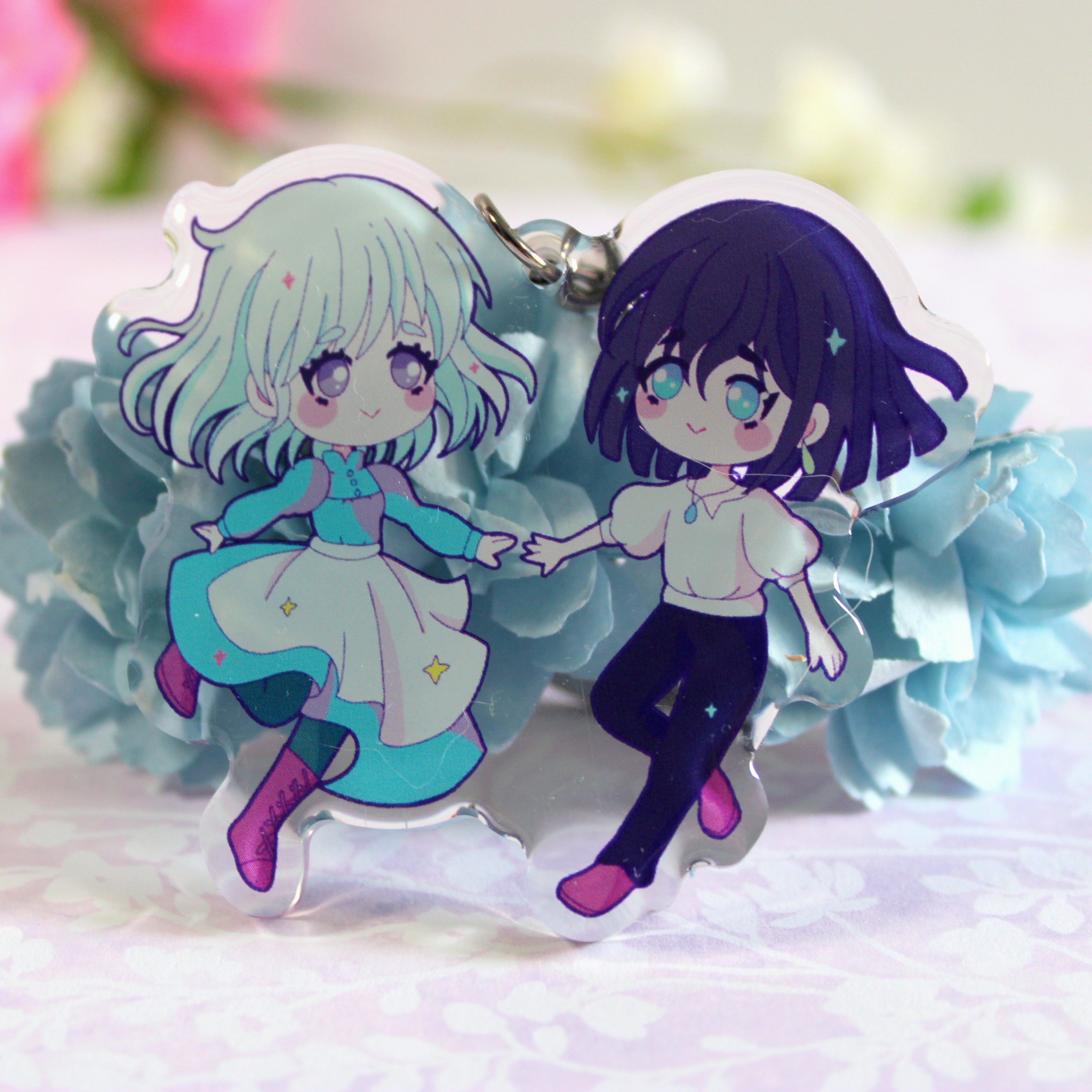The Hatter and Her Magician Chibi Acrylic Charms