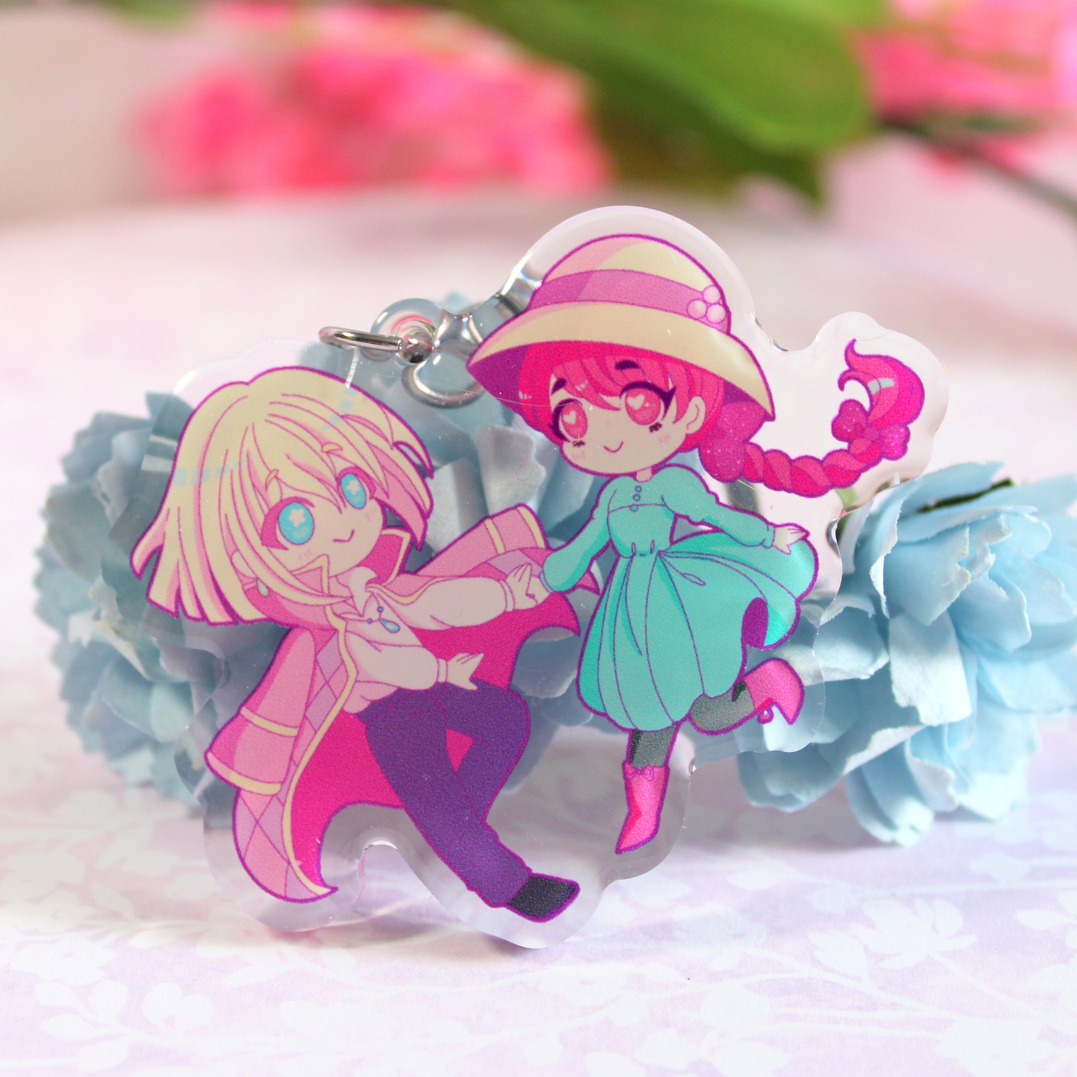 The Hatter and Her Magician Chibi Acrylic Charms