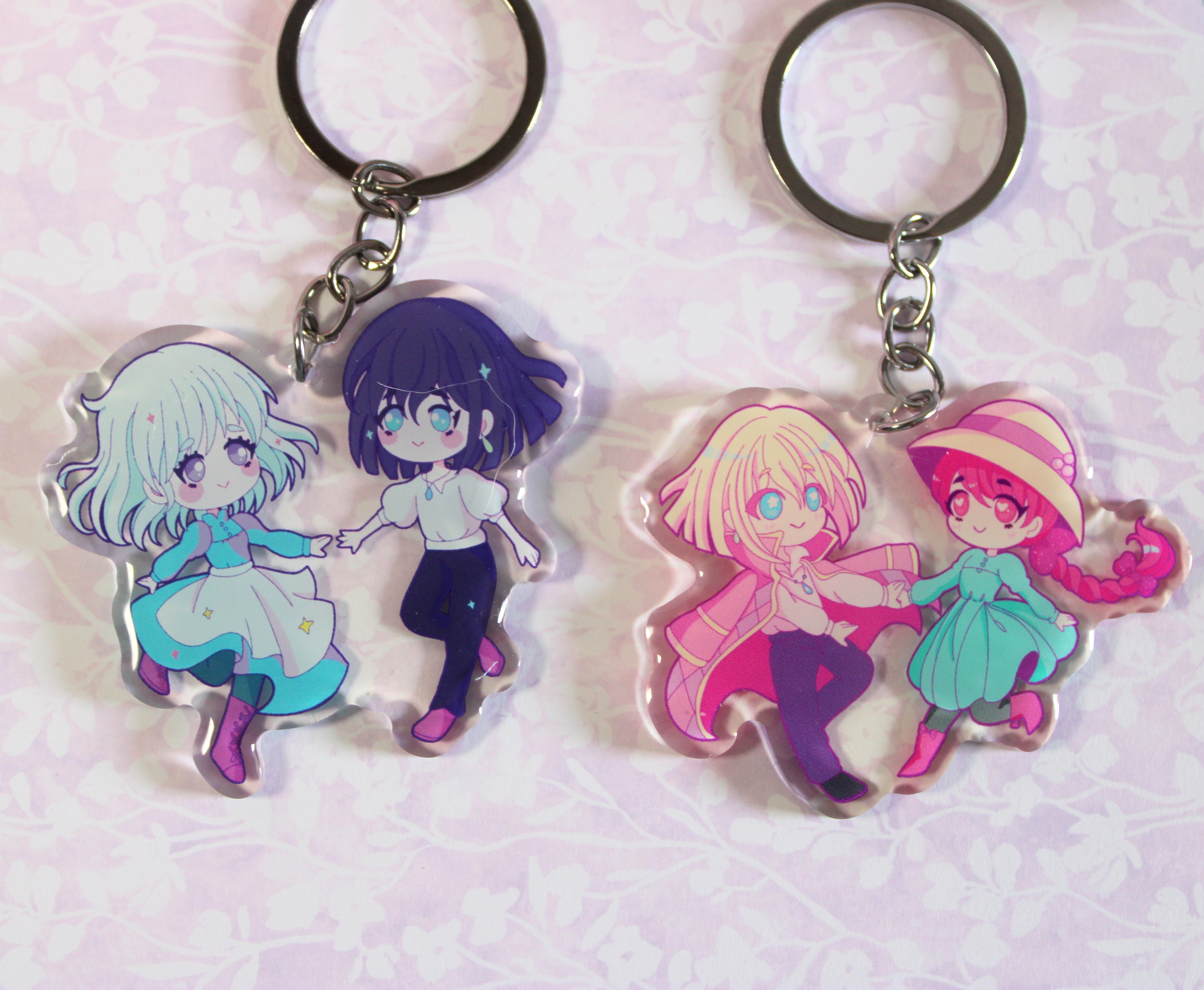 The Hatter and Her Magician Chibi Acrylic Charms