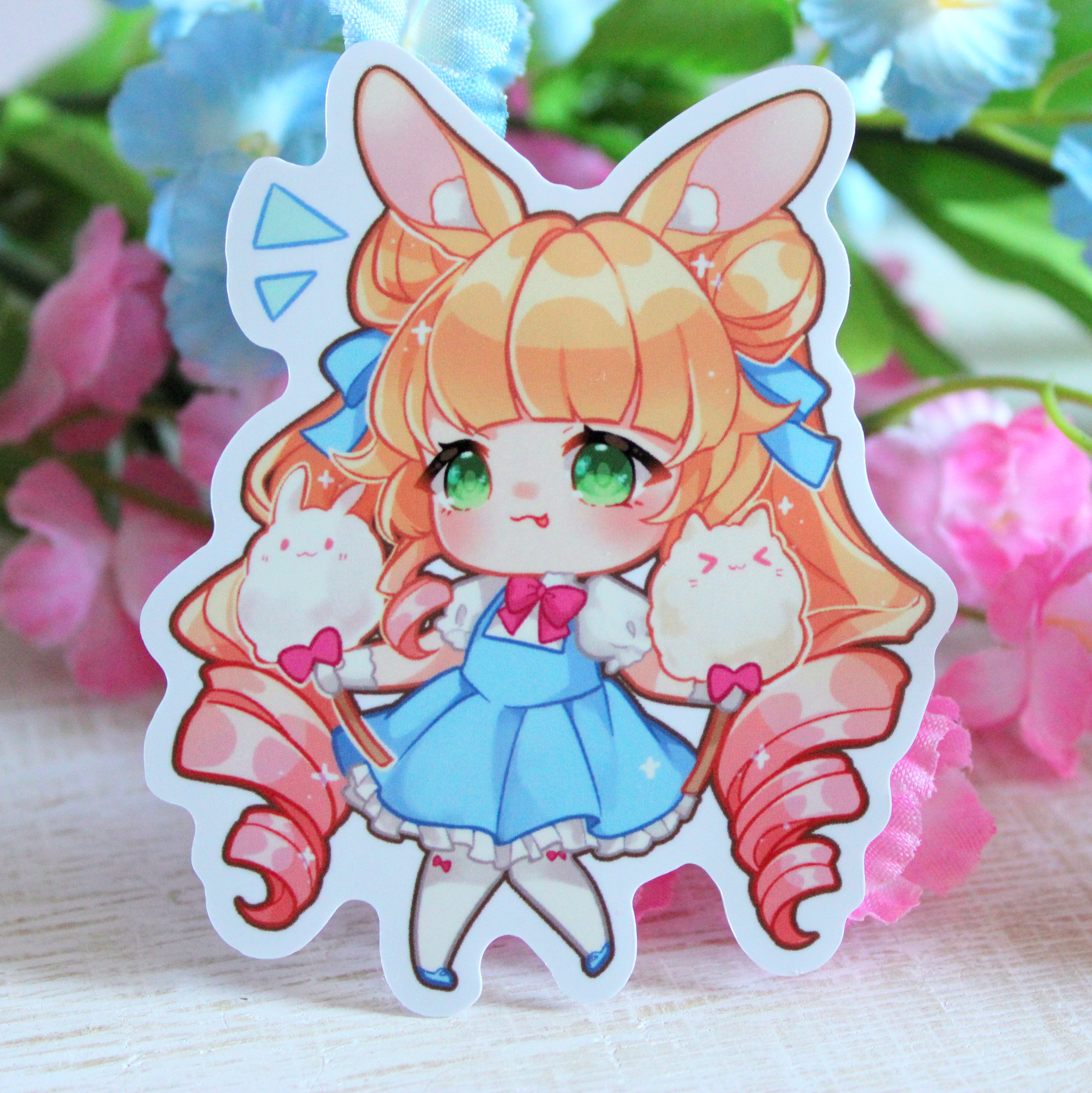 Chibi Cotton Candy Bunnette 3" Vinyl Sticker